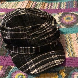 Black and White Newsboy hat